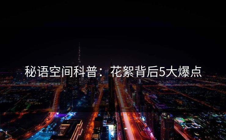 秘语空间科普：花絮背后5大爆点